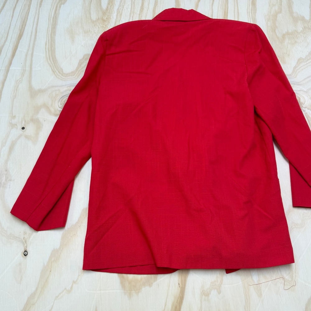 Sag Harbor Red Skirt Suit Set Vintage Blazer & Skirt 12 Vintage Academia - Picture 5 of 14